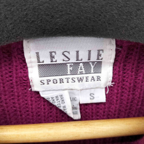 LESLIE FAY フリンジ ネイティブ柄 ニット レディース import:S