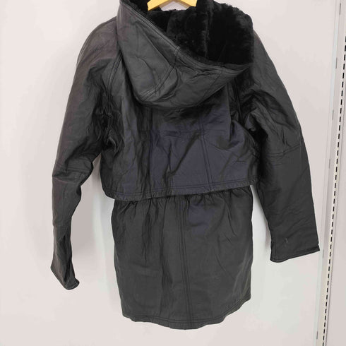 ウィルソン Wilsons Leather ファー フーデットレザーコート メンズ import:M