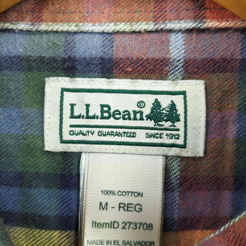 エルエルビーン L.L.Bean ボタンダウン ロングスリーブチェックシャツ メンズ M
