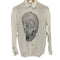 MAXSIX 日本製 フロントスカルデザイン リネン L/S シャツ メンズ JPN:L