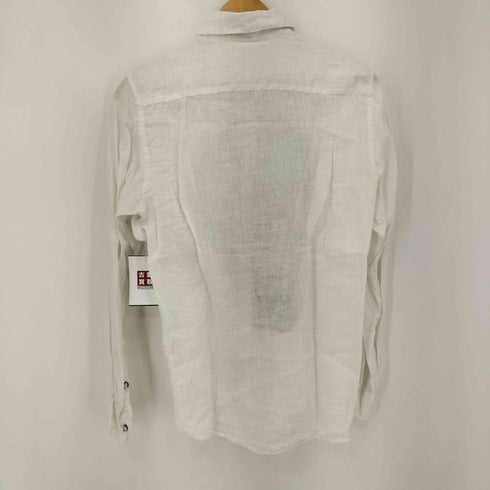 MAXSIX 日本製 フロントスカルデザイン リネン L/S シャツ メンズ JPN:L