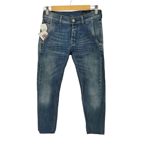care label MADE IN ITALY SLACK 352 ボタンフライスキニーデニム メンズ 28