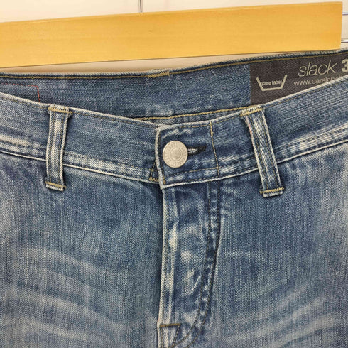 care label MADE IN ITALY SLACK 352 ボタンフライスキニーデニム メンズ 28