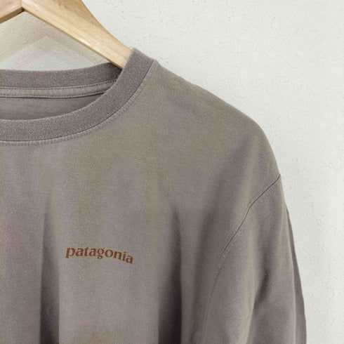 パタゴニア patagonia 両面プリントロゴ ロングスリーブカットソー メンズ M