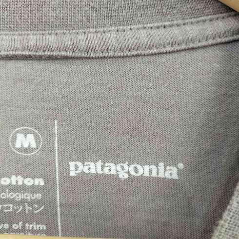 パタゴニア patagonia 両面プリントロゴ ロングスリーブカットソー メンズ M