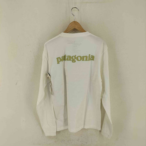 パタゴニア patagonia 両面プリントロゴ ロングスリーブカットソー メンズ M