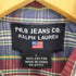 ポロジーンズカンパニーラルフローレン POLO JEANS COMPANY RALPH LAUREN 半袖チェックシャツ メンズ import:L
