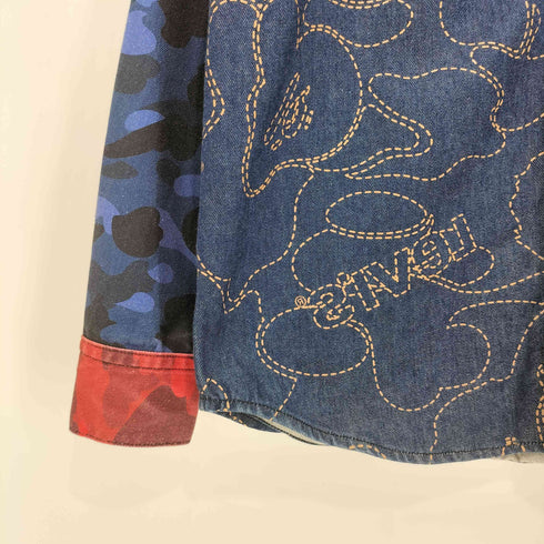 アベイシングエイプ A BATHING APE 2021SS Patchwork Western Shirt パッチワーク ウエスタンシャツ XL メンズ XL