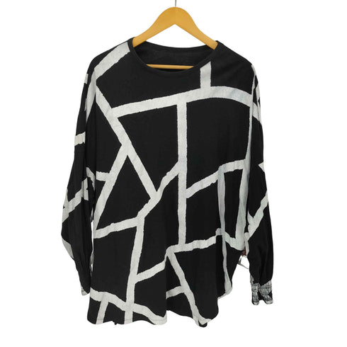 ビーヨウジヤマモト B yohji yamamoto ランダムテーププリント L/S TEE メンズ JPN:2