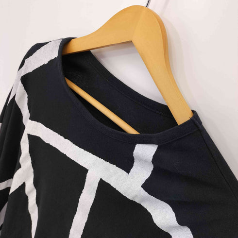 ビーヨウジヤマモト B yohji yamamoto ランダムテーププリント L/S TEE メンズ JPN:2