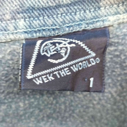 WEK THE WORLD 90S USA製 ダブルポケット ヘンリ―ネック コットン スウェット プルオーバー メンズ 1