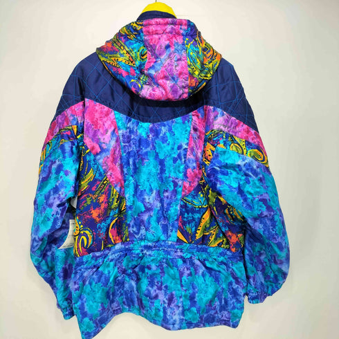 etirel 90-00S 総柄 マルチカラー ジップアップジャケット メンズ import:L