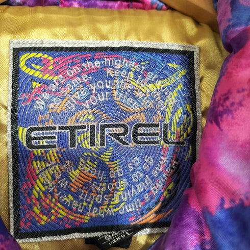etirel 90-00S 総柄 マルチカラー ジップアップジャケット メンズ import:L