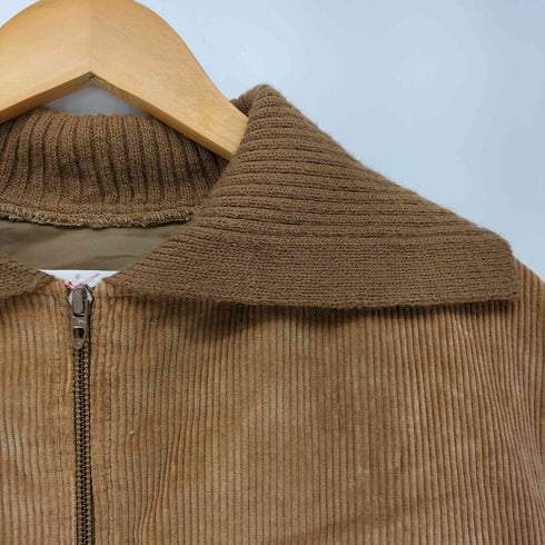 ジャンセン jantzen 70S USA製 ロケットTALON 旧タグ リブニット コーデュロイ 切替 ジップアップ ジャケット メンズ import:L