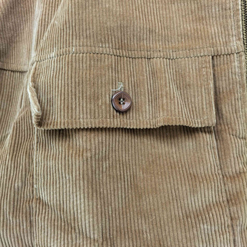 ジャンセン jantzen 70S USA製 ロケットTALON 旧タグ リブニット コーデュロイ 切替 ジップアップ ジャケット メンズ import:L