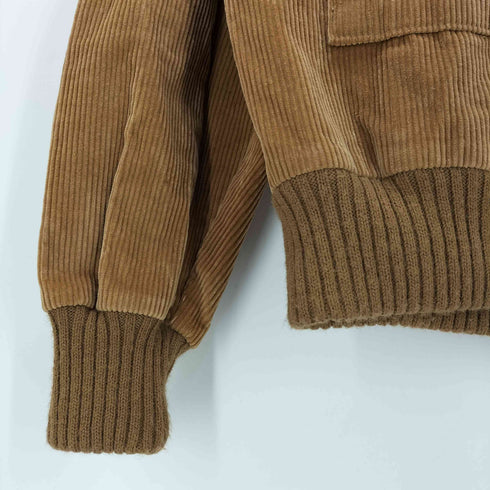 ジャンセン jantzen 70S USA製 ロケットTALON 旧タグ リブニット コーデュロイ 切替 ジップアップ ジャケット メンズ import:L