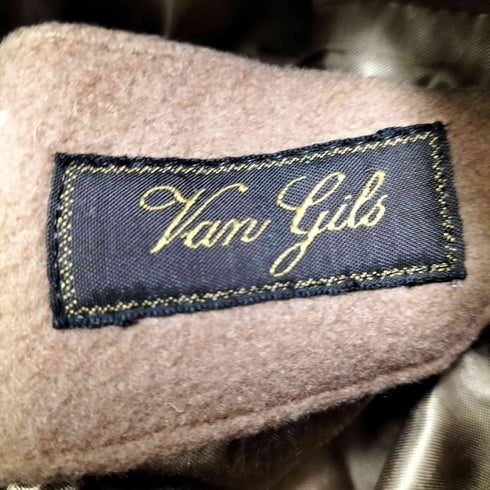 VAN GILS カシミヤ 比翼ボタン ウエストベルト ステンカラー コート メンズ