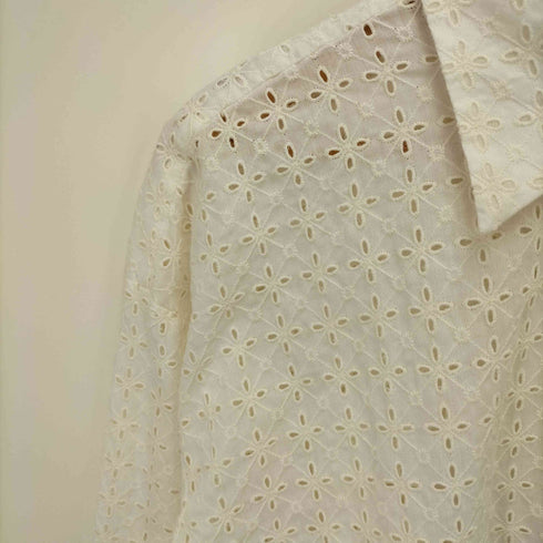 ザラ ZARA Embroidered Over Size Shirt エンブロイダリー オーバー サイズ シャツ レディース import:S