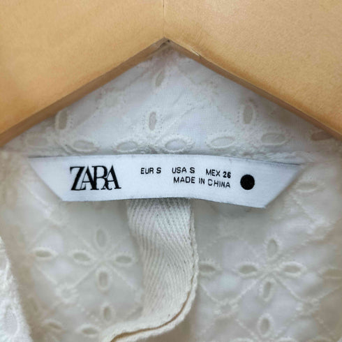 ザラ ZARA Embroidered Over Size Shirt エンブロイダリー オーバー サイズ シャツ レディース import:S