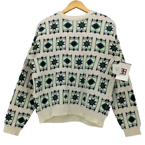 90-00S 総柄 コットン ニット セーター メンズ import:XS
