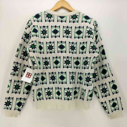 90-00S 総柄 コットン ニット セーター メンズ import:XS