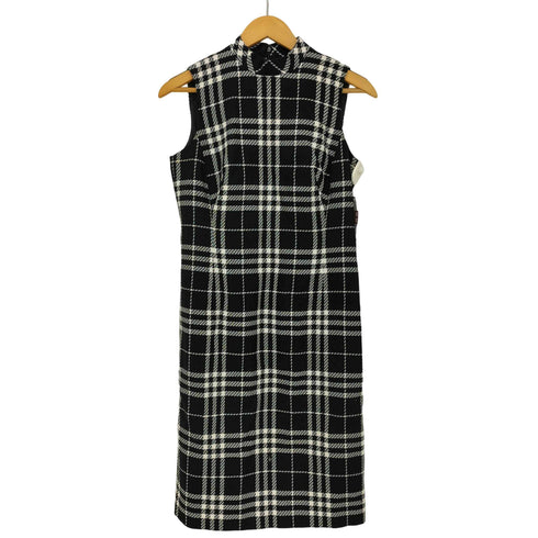 バーバリーロンドン BURBERRY LONDON チェック モックネック ノースリーブワンピース レディース 40