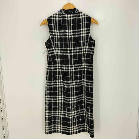 バーバリーロンドン BURBERRY LONDON チェック モックネック ノースリーブワンピース レディース 40