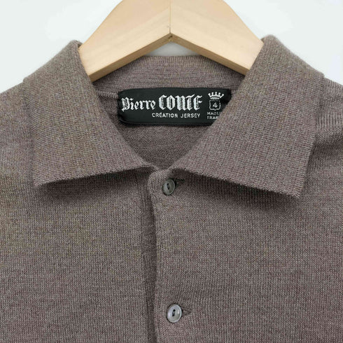 Pierre COUTE フランス製 L/S ニット ポロシャツ メンズ 4
