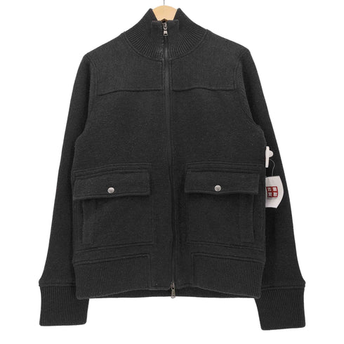バナナリパブリック BANANA REPUBLIC ダブルポケット ハイネック ジップアップ リブニット ジャケット メンズ import:S