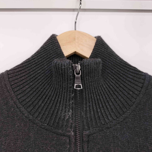 バナナリパブリック BANANA REPUBLIC ダブルポケット ハイネック ジップアップ リブニット ジャケット メンズ import:S