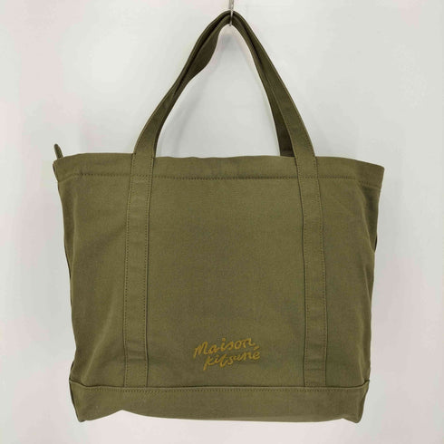 メゾンキツネ MAISON KITSUNE フォックス刺繍 キャンバス地トートバック レディース