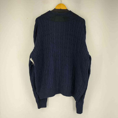 ポロバイラルフローレン Polo by RALPH LAUREN 90s スモールポニー刺繍 ケーブルコットンニット メンズ JPN:XL