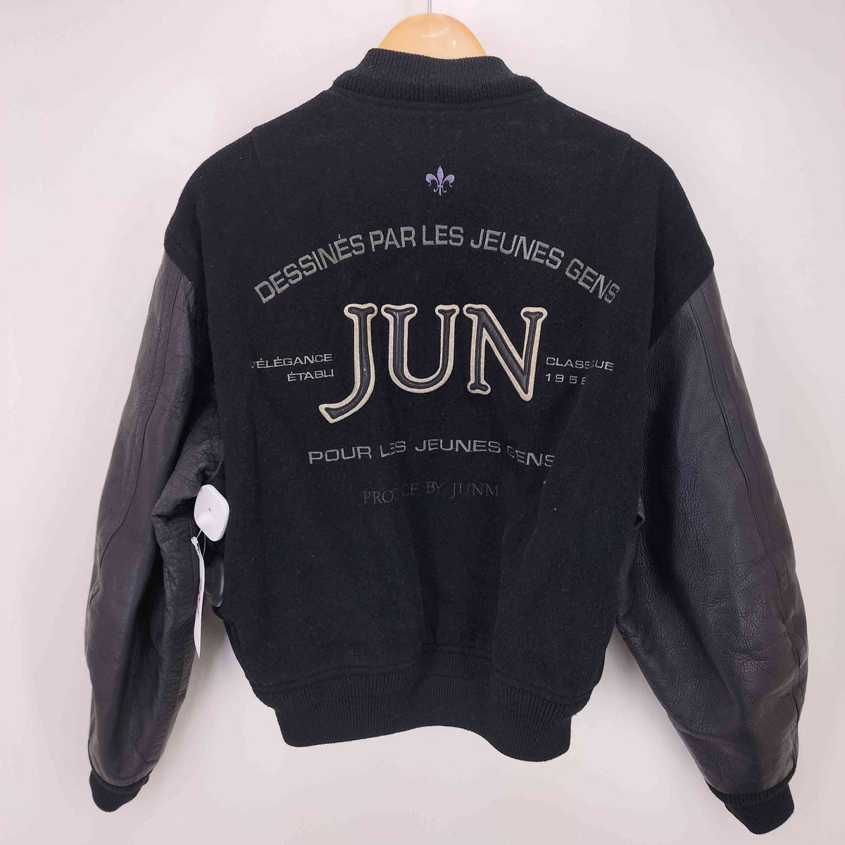 ジュンメン JUN MEN 80-90s 旧タグ 袖レザー切替 スタジアム 