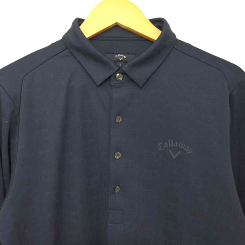キャロウェイ Callaway 総柄長袖ポロシャツ メンズ L
