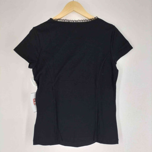 バーバリーロンドン BURBERRY LONDON ワンポイント刺繍 レースデザイン S/S Tシャツ レディース US:0-2