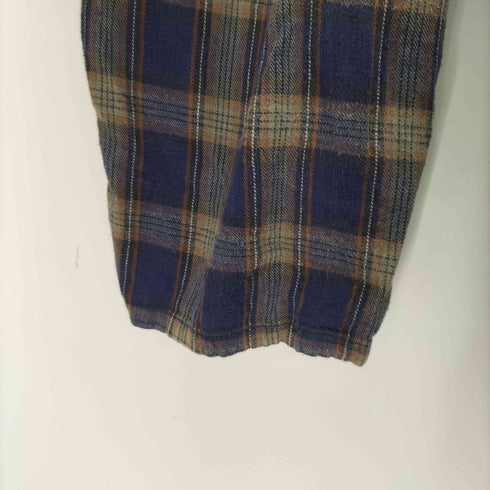 Great Land チェック ノーカラー グランパシャツ メンズ import:XL