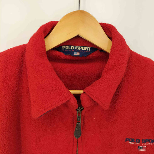 ポロスポーツラルフローレン POLO SPORT RALPH LAUREN 90S ロゴ刺繍 フリーススウィングトップブルゾン メンズ JPN:L