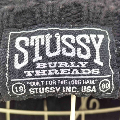 ステューシー Stussy ケーブル編み バイカラー ニット帽 ビーニー メンズ