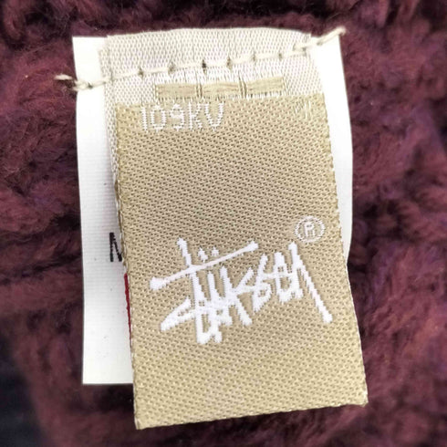 ステューシー Stussy ケーブル編み バイカラー ニット帽 ビーニー メンズ