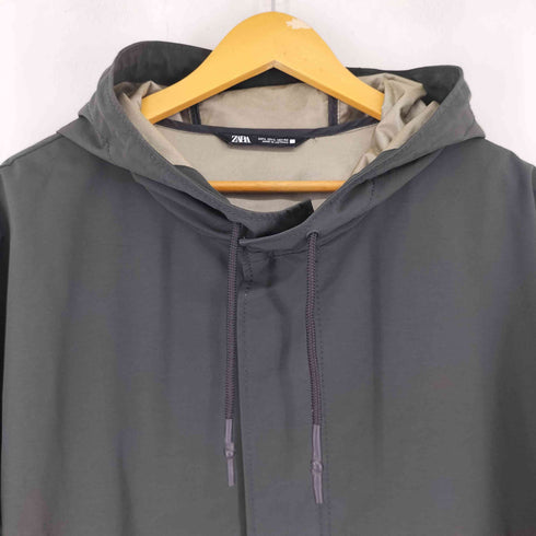 ザラ ZARA ナイロン フーデッドジャケット メンズ US L
