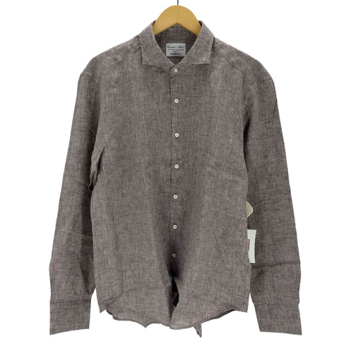 フェアファックス FAIRFAX リネン100 ホリゾンタルカラーシャツ メンズ JPN:XL