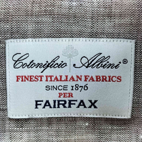 フェアファックス FAIRFAX リネン100 ホリゾンタルカラーシャツ メンズ JPN:XL