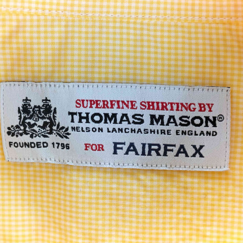 トーマスメイソンフォーフェアファクス THOMAS MASON for FAIRFAX ギンガムチェックシャツ メンズ JPN:XL