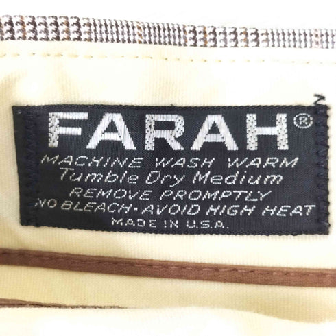 ファーラー FARAH USA製 scovilジップ スラックスパンツ メンズ