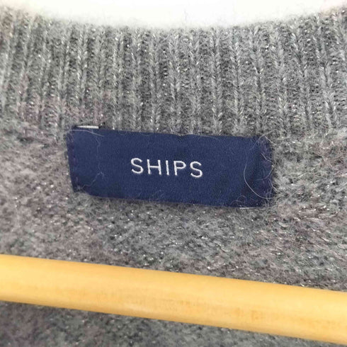 シップス SHIPS 〈手洗い可能〉ヘアリー キーネック カーディガン レディース