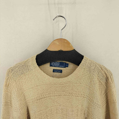 ポロバイラルフローレン Polo by RALPH LAUREN HAND KNIT PIMA COTTON クルーネックニット レディース import:L