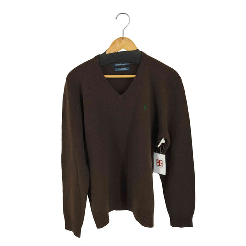 ポロバイラルフローレン Polo by RALPH LAUREN EXCLUSIVE OF DECORATION LAMBS WOOL ポニー刺繍 Vネック ニット メンズ import:M