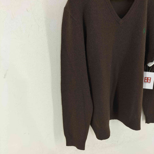 ポロバイラルフローレン Polo by RALPH LAUREN EXCLUSIVE OF DECORATION LAMBS WOOL ポニー刺繍 Vネック ニット メンズ import:M