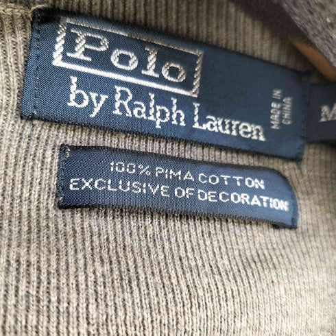 ポロバイラルフローレン Polo by RALPH LAUREN EXCLUSIVE OF DECORATION PIMA COTTON ポニー刺繍 Vネック ニット メンズ import:M