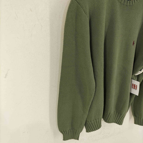 ポロバイラルフローレン Polo by RALPH LAUREN EXCLUSIVE OF DECORATION COTTON ポニー刺繍 クルーネックニット メンズ import:L